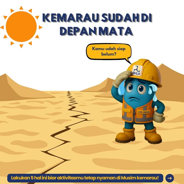 Strategi Adaptasi Menghadapi Puncak Musim Kemarau.

Musim kemarau membawa tantangan ganda dari ketersediaan air sampai kualitas udara. Oleh karena itu, diperlukan langkah mitigasi yang terstruktur—baik dari sisi manajemen domestik maupun proteksi kesehatan pribadi—untuk meminimalisir dampak negatif lingkungan terhadap produktivitas harian kita.

Geser ke kiri untuk panduan lengkap langkah-langkah preventif yang bisa kamu terapkan mulai sekarang! ➡️🛡️

#SigapMembangunNegeriUntukRakya