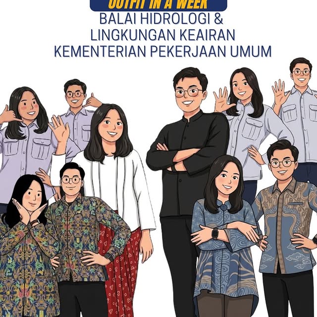 Outfit personil Balai Hidrologi & Lingkungan Keairan check! ✅

Bukan cuma fokus urusin hidrologi dan lingkungan keairan, penampilan juga harus tetap rapi dan on point dong. Simak outfit kerja kami selama seminggu di Kementerian Pekerjaan Umum!

#SigapMembangunNegeriUntukRakyat
#MengelolaAirUntukNegeri
#produktifBerkualitas
@KementerianPU @pu_sda