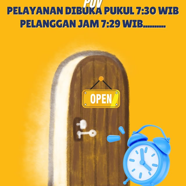 Definisi “The Flash” di dunia nyata⚡️ 

Salut buat para pelanggan yang super on-time. Biarpun kadang bikin jantung petugas deg-degan pas baru banget naruh tas, kita siap berikan pelayanan terbaik mulai pukul 07.30 WIB! 🫡

Siapa yang tim datang paling awal biar cepat selesai? Absen di kolom komentar! 👇

#SigapMembangunNegeriUntukRakyat
#MengelolaAirUntukNegeri
#produktifBerkualitas
@KementerianPU @pu_sda